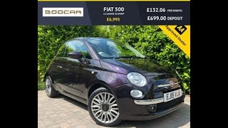 Fiat 500 1.2 LOUNGE PREMIUM CHILLOUT PURPLE 3d 69 BHP For sale on WWW.BOOCAR.CO.UK Fiat 500 Pop Lounge Difference