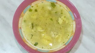 Суп с картофелем, яйцом и вермишелью Суп с картофелем, яйцом и вермишелью