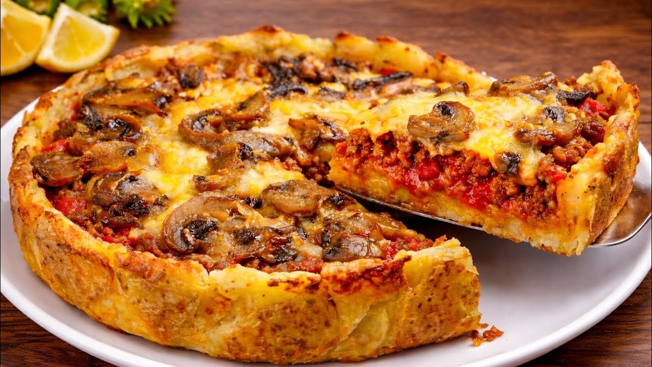 Just mash the potatoes and add the minced meat! Do not miss this crisp foot!