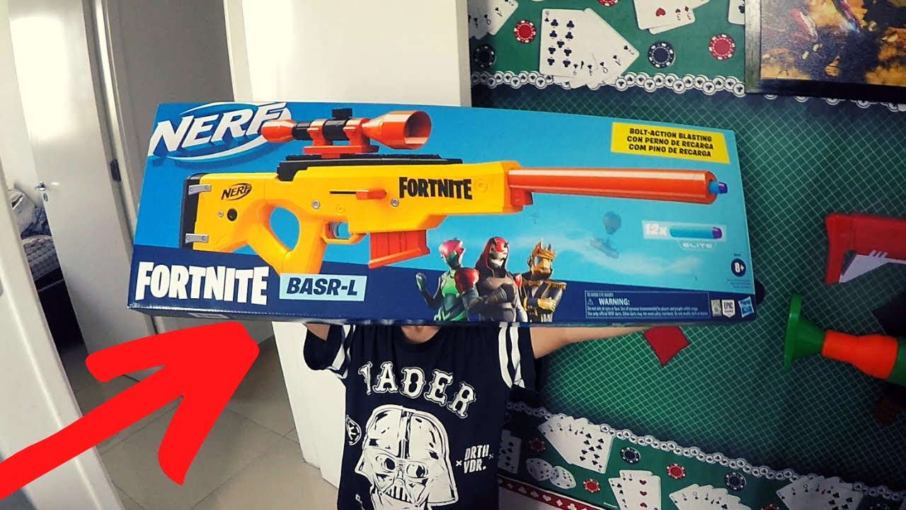 GANHEI TODAS AS NERFS DO FORTNITE DE PRESENTE!! 