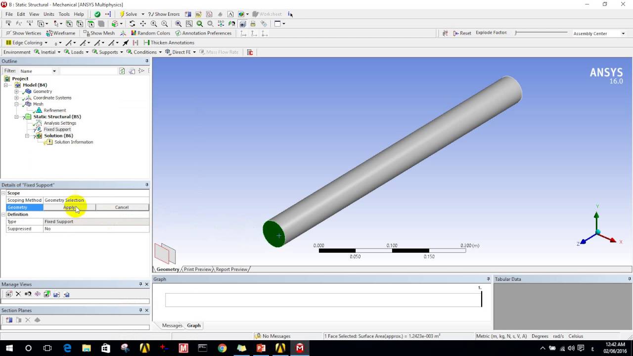 Ansys 2016 tutorial Static Structural | Shaft Analysis ...