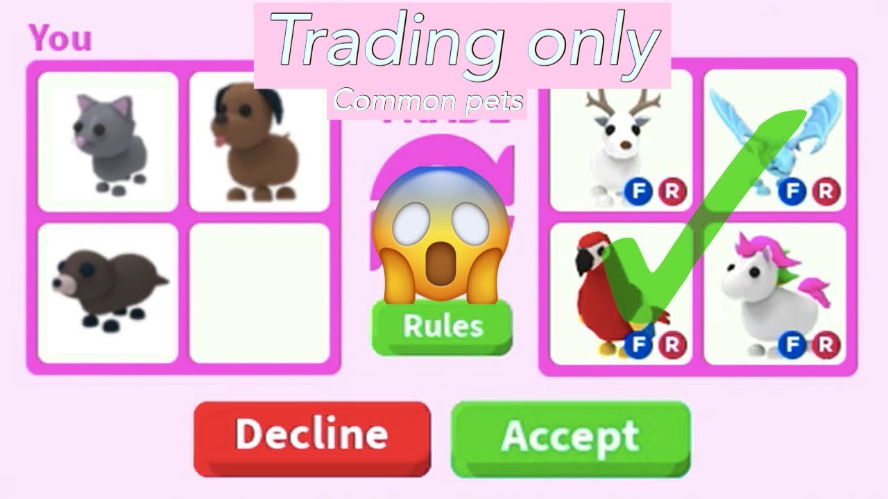 I ONLY TRADED COMMON PETS FOR 24 HOURS IN ADOPT ME! (Roblox) - YouTube