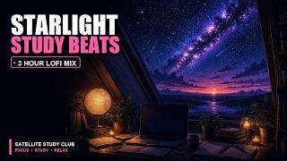 Starlight Study Beats | 3 Hour Study Session | R&B Lofi Beats for Deep Work