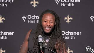 Saints RB Alvin Kamara talks breaking Saints All-Time touchdown record and win vs Patriots