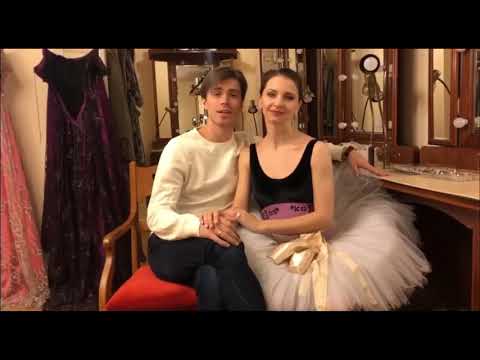 Anna Tikhomirova and Artem Ovcharenko speaks at Astrakhan Opera and Ballet Theater