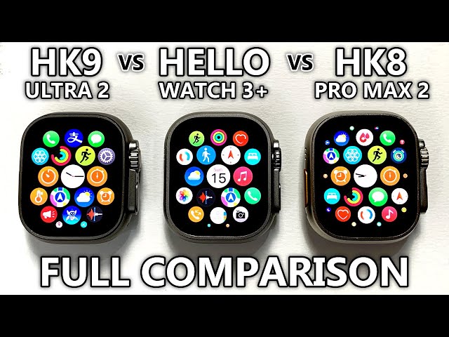 HK9 Ultra 2 vs Hello Watch 3 Plus vs HK8 Pro Max 2 FULL COMPARISON! Best Apple Watch Ultra 2 Copies! class=