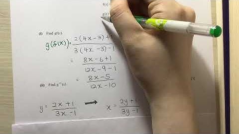 IGCSE Add math past year paper (0606/O/N/22/18) Question 11: functions