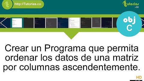 arrays + POO + Objective C (ordenar matriz por columnas ascendentemente)