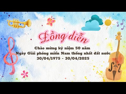 Tập thể học sinh Trường Mầm non An Nhơn Tây đồng diễn nhân dịp Chào mừng kỷ niệm 50 năm Ngày Giải phóng miền Nam thống nhất đất nước 30/4/1975 - 30/04/2025