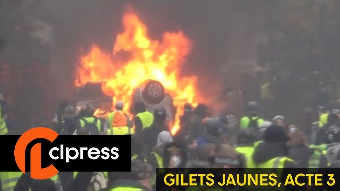Gilets jaunes Acte 6 - Forte mobilisation et tensions dans Paris / Paris -  France 22 décembre 2018 - YouTube
