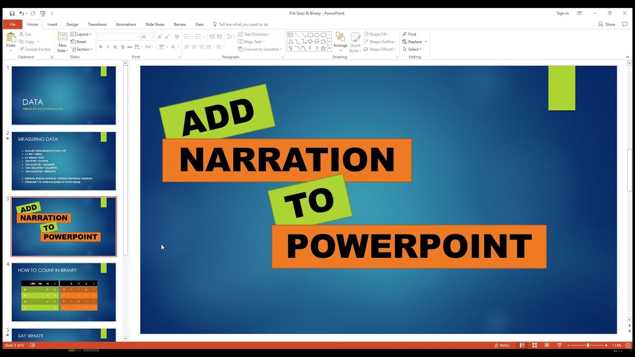 how to make narrative presentation