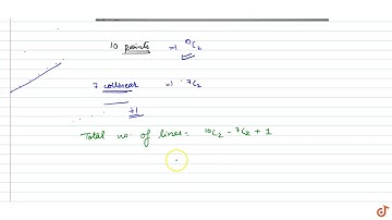 Find the number of straight lines that can be drawn through any two points out of 10 points, o...