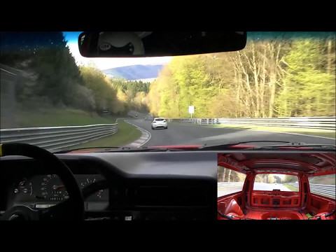 Volvo 850 r chasing by a BMW M4 @ Nurburgring Nordschleife