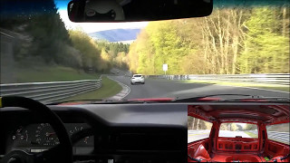 Volvo 850 r chasing by a BMW M4 @ Nurburgring Nordschleife