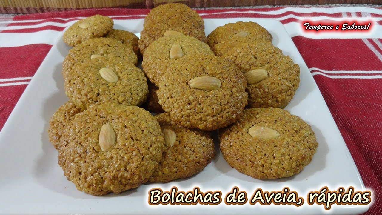 BOLACHAS DE AVEIA Rápidas, muito fácil de fazer e deliciosas