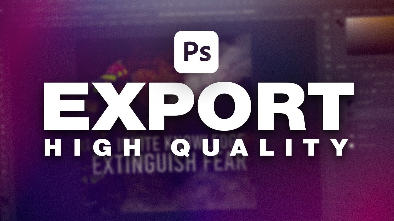How to export images in Photoshop - YouTube