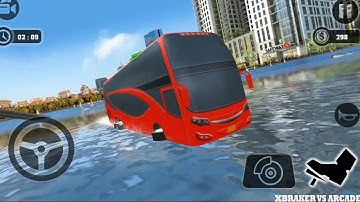 Sea Bus Driving: Tourist Coach Bus Duty Driver Sim | Red Bus Unlocked - Android GamePlay FHD