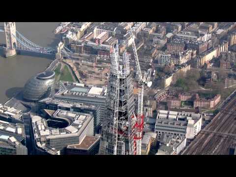 The Shard: (aerial) completing the steelwork