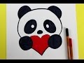 Comment dessiner un panda avec un coeur