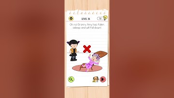 Brain Test 4 Level 35 | Brain Test 4 Level 35 Oh no! Granny Amy has fallen asleep and will fall