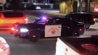 RARE California Highway Patrol units Responding with Sheriffs and PD! (STOLEN CAR)