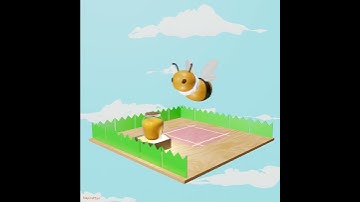 Animated Bee made in Blender