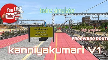 kanniyakumari V1| freeware route||route preview | real distance| details in description | TRAINZsim.