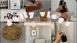 VLOG: 35 weeks pregnant + trying new recipes + baby clothes and my breast pump + raspberry leaf tea