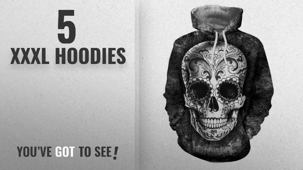 Top 10 Xxxl Hoodies [2018]: HARRYSTORE Unisex Hooded Sweatshirt Pullover Women Man 3D Printed Skull