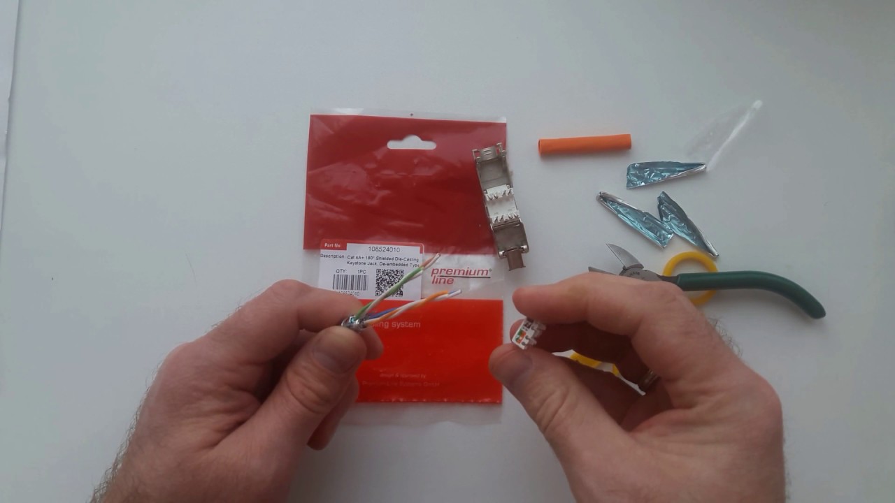 Cat.6A+ Shielded DieCasting Keystone Jack Installation YouTube