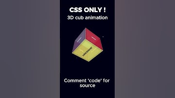 3D Cub Animation CSS ONLY !!