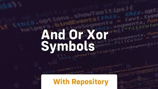 and or xor symbols