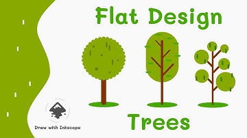 Inkscape SVG Tutorial - How to Draw Three (3) Flat Design Trees