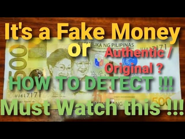 How to spot fake money, 500 peso bill @PalawanExpressOfficial