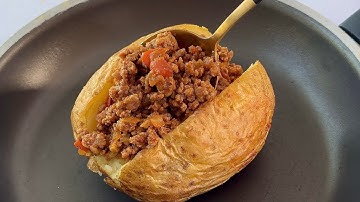 Just add ground beef to the potatoes! Simple dinner recipe