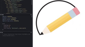 1 element pure CSS pencil