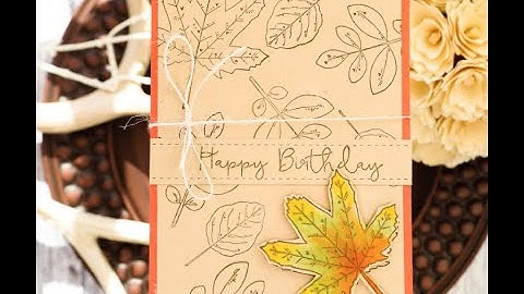 Unity Quick Tip: Easy Autumn Inspired Card with Stamping + Coloring on Kraft