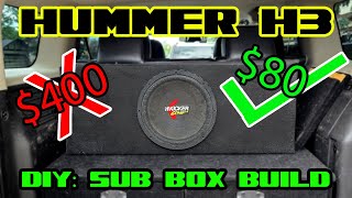 Hummer H3 - Custom subwoofer box created for MORE BASS