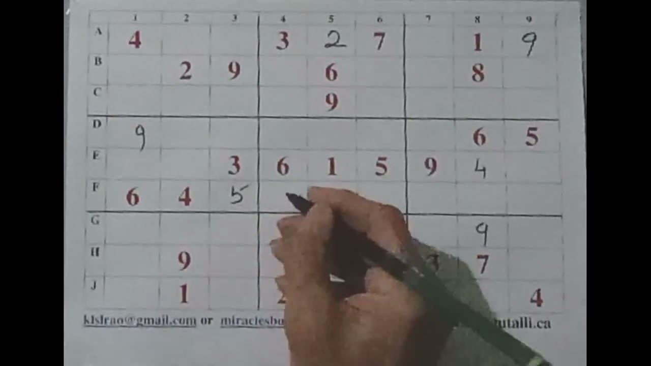 Sudoku Hard Puzzle K S Rao IR Telugu 39 YouTube
