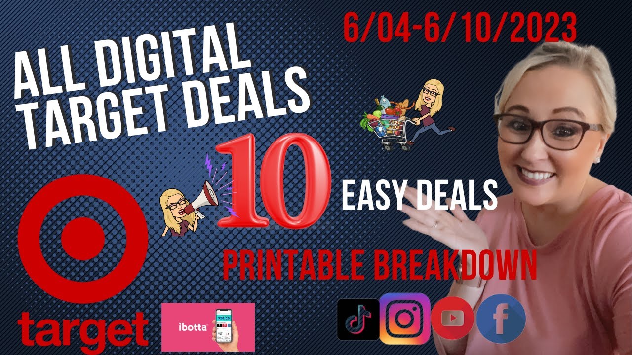 Target deals this week of 6/04-6/10--Printable Breakdown-All Digital Deals--IBOTTA and Shopkicks