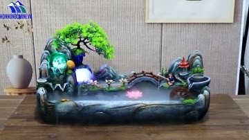 KHÁM PHÁ Mẫu Hòn Non Bộ Thác Nước Phong Thủy Hoa Quả Sơn TUYỆT ĐẸP