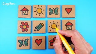 Simple Memory Game Making - How to make a simple memory game out of cardboard? Cizgifon screenshot 3