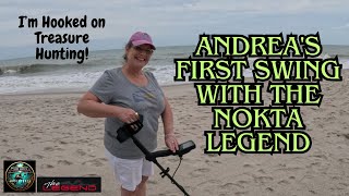 The Nokta Legend Metal Detector Hits The Beach | Andrea's First Swing and Metal Detecting Lesson by Howie Grapek's Adventures 403 views 2 months ago 11 minutes, 28 seconds