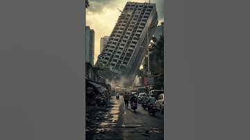 buildings on the edge of the city road collapsed #disaster #shortvideo #collapse #city