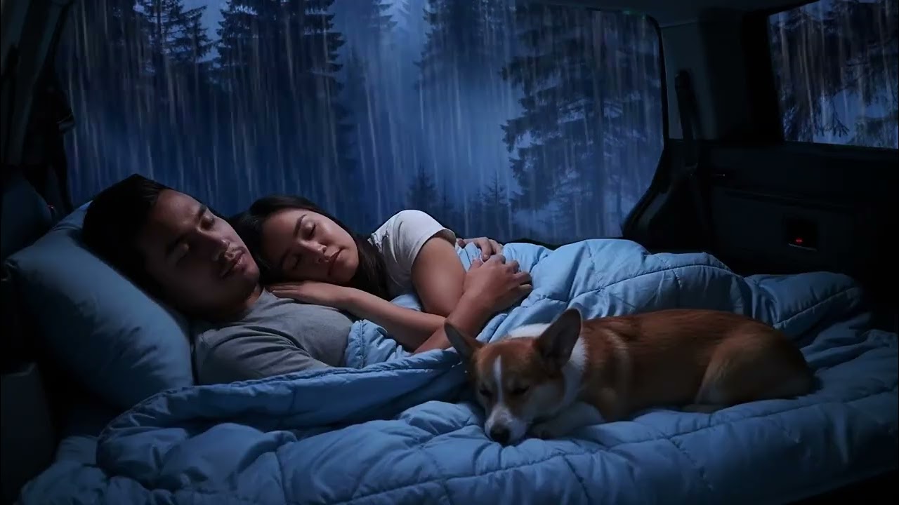 The sound of cool rain 🌙 Heavy Rain Sounds for Fast Deep Sleep and Full Relaxation😴
