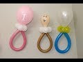 Decoracion de Globos 3 diferentes Chupones Baby Shower