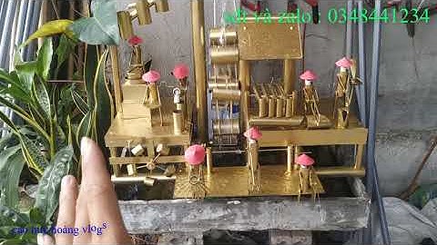 Tes tiểu cảnh guồng nước 8 người kết hợp loa nhạc