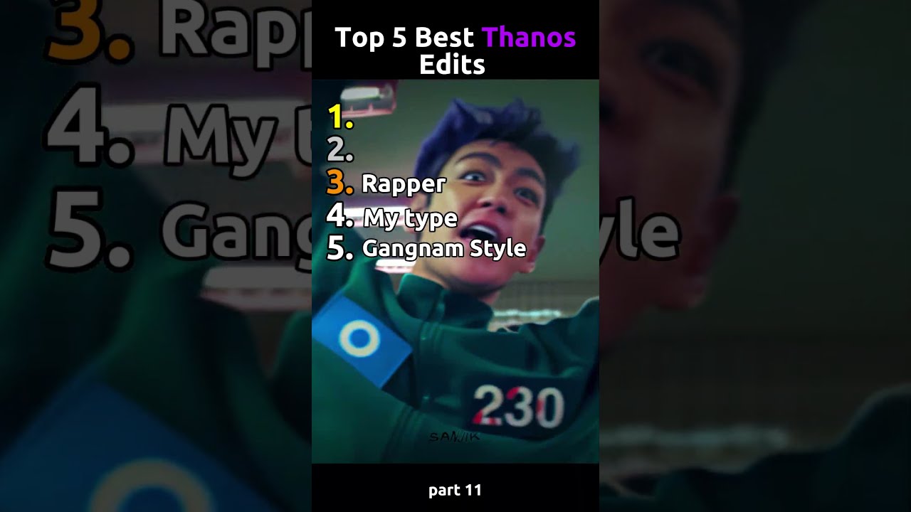 Top 5 Best Thanos Edits Part 11 Squid Game 2 Squidgame2 Edit