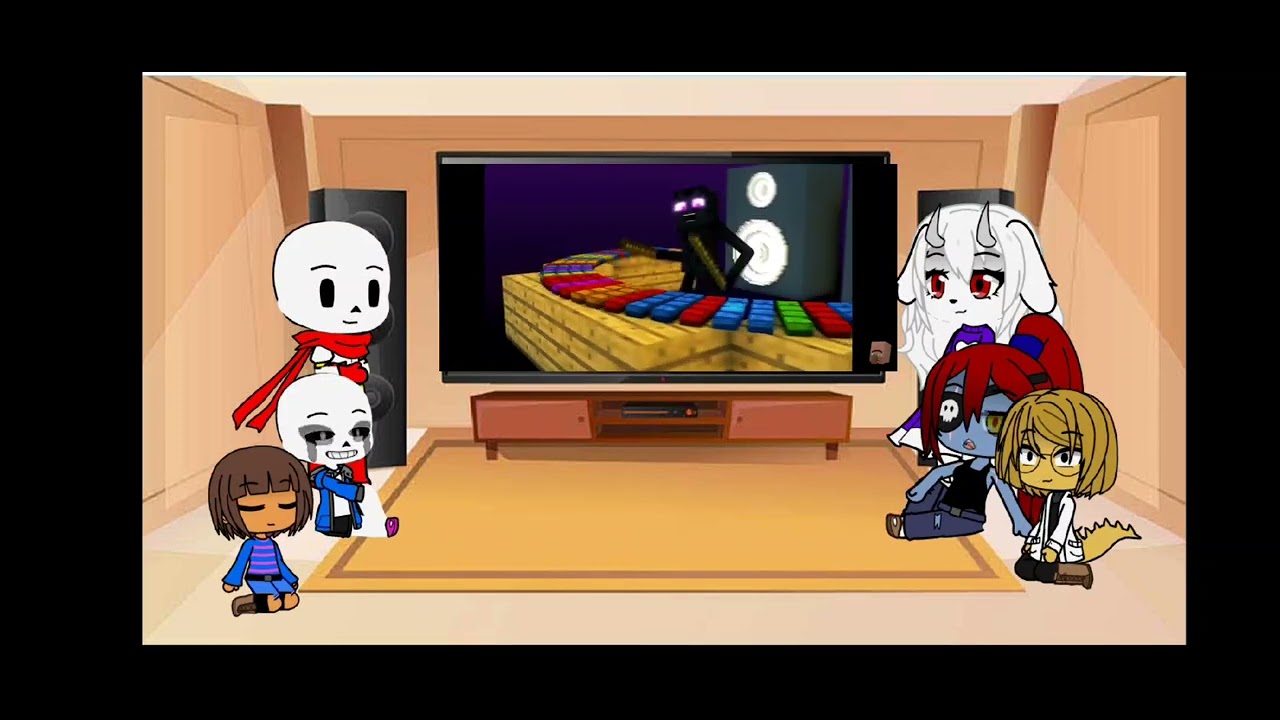 Undertale reacts to Enderman rap