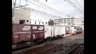 東海道の貨物2007 EF65 1001(1000番台トップナンバー機)牽引 高速貨物 3074列車 戸塚駅 2007 9 26